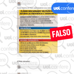 Card de checagem sobre falsa alegação de fim do 13º salário e outros direitos trabalhistas