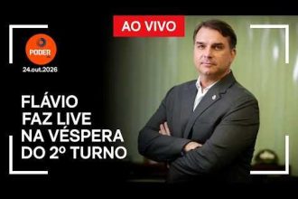 Ao vivo: Flávio faz live na véspera do 2º turno