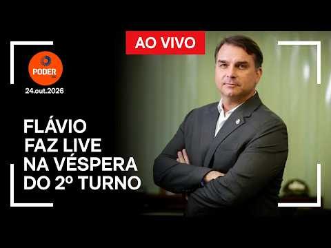 Ao vivo: Flávio faz live na véspera do 2º turno