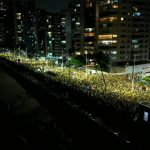 Apoiadores de Flávio Bolsonaro, candidato do PL à Presidência, vão para as ruas