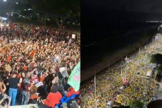 Apoiadores de Lula e Flávio Bolsonaro fazem atos no Recife; VÍDEO