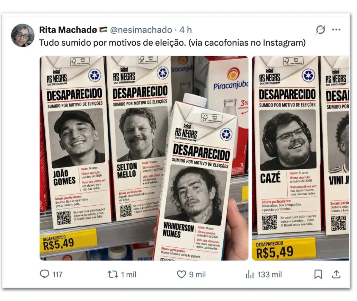 Artistas são cobrados nas redes por silêncio no 2º turno