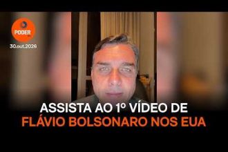 Assista ao 1º vídeo de Flávio Bolsonaro nos EUA