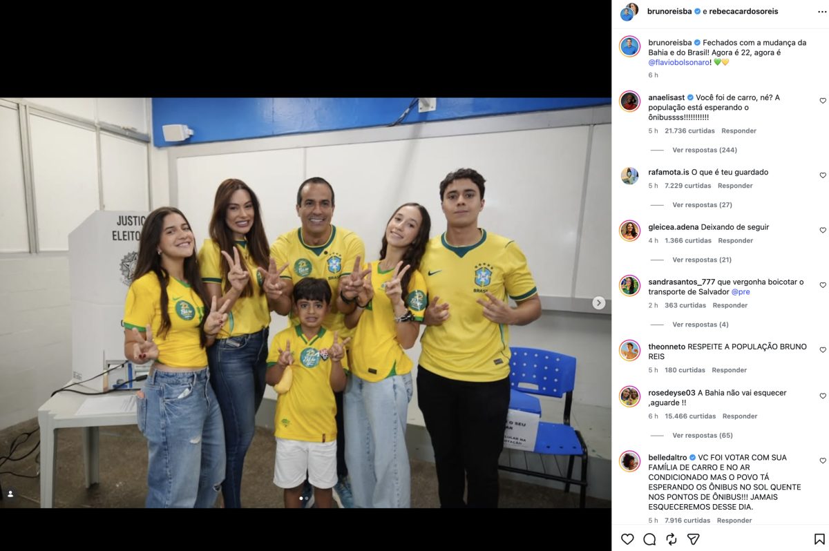 Bruno Reis vota e apoia Flávio após crise com ônibus na BA
