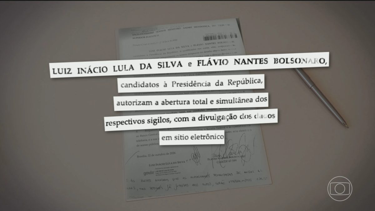 Campanhas de Lula, do PT, e de Flávio Bolsonaro, do PL, afirmam que vão abrir os sigilos bancário, fiscal e telefônico