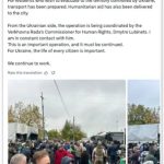 Civis deixam cidade ucraniana ocupada pela Rússia; veja imagens