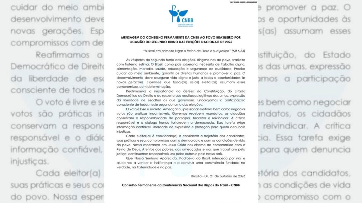 CNBB cobra respeito às urnas e participação consciente no 2º turno