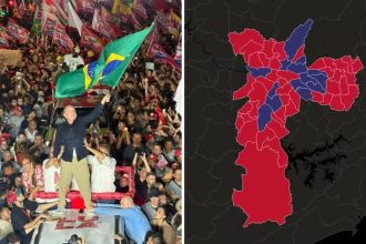 Com 67% dos votos para Lula, Piraporinha, na Zona Sul de SP, tem fogos e festa nas ruas após resultado das eleições