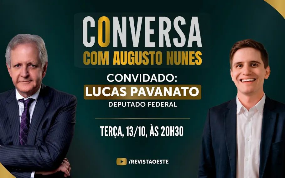 Conversa com Augusto Nunes 13/10/2026: assista à entrevista com Lucas Pavanato