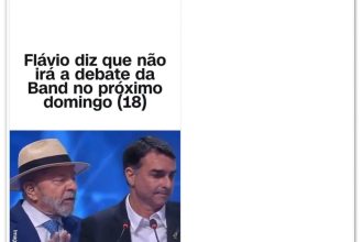 Desistência de Flávio em debates vira meme na internet: “Arregão”