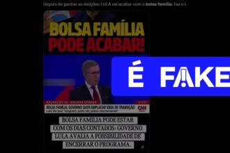 É #FAKE que reportagem mostrou plano de Lula para encerrar Bolsa Família após 2º turno; vídeo de 2025 citou mudanças no programa