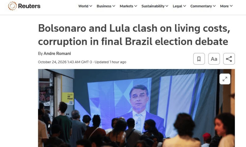Economia e agro: eleições no Brasil ganham destaque na imprensa internacional; veja