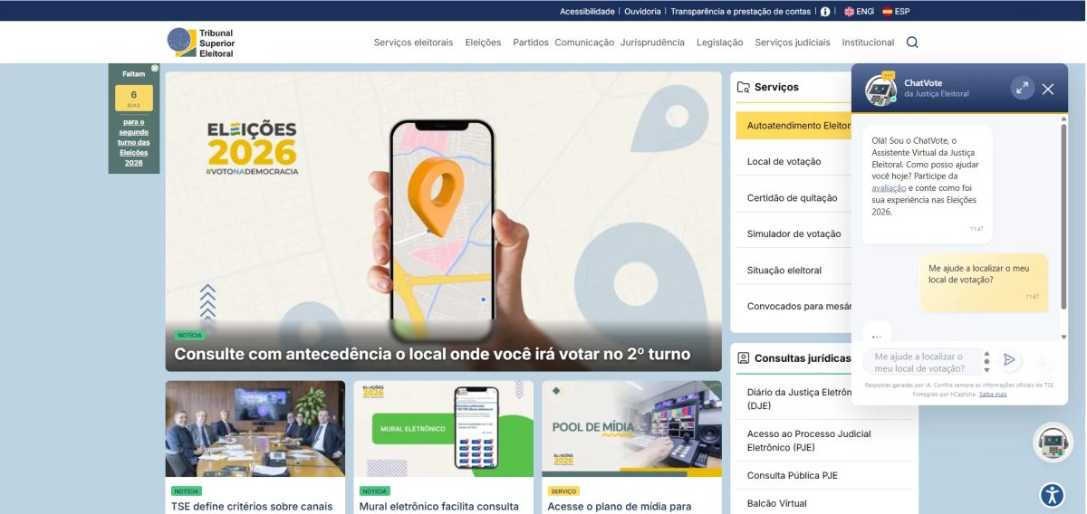 Eleições 2026: como saber se o local de votação mudou para o segundo turno