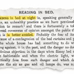 Em 1908, leitura de livros antes de dormir preocupava pesquisadores