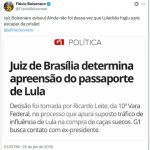 Em 2018, Flávio comemorou apreensão do passaporte de Lula