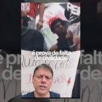 ‘Falta de civilidade”, diz Tarcísio sobre ato pró-Lula na Paulista