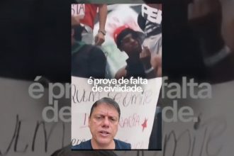 ‘Falta de civilidade”, diz Tarcísio sobre ato pró-Lula na Paulista