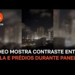 Favela e prédios contrastam em panelaço contra Flávio Bolsonaro