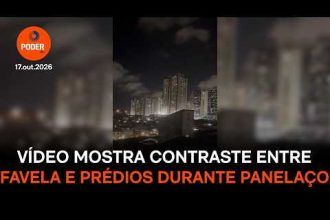 Favela e prédios contrastam em panelaço contra Flávio Bolsonaro