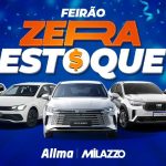 Feirão Zera Estoque Allma Milazzo: taxa zero, IPVA 2027 grátis e ofertas até sábado