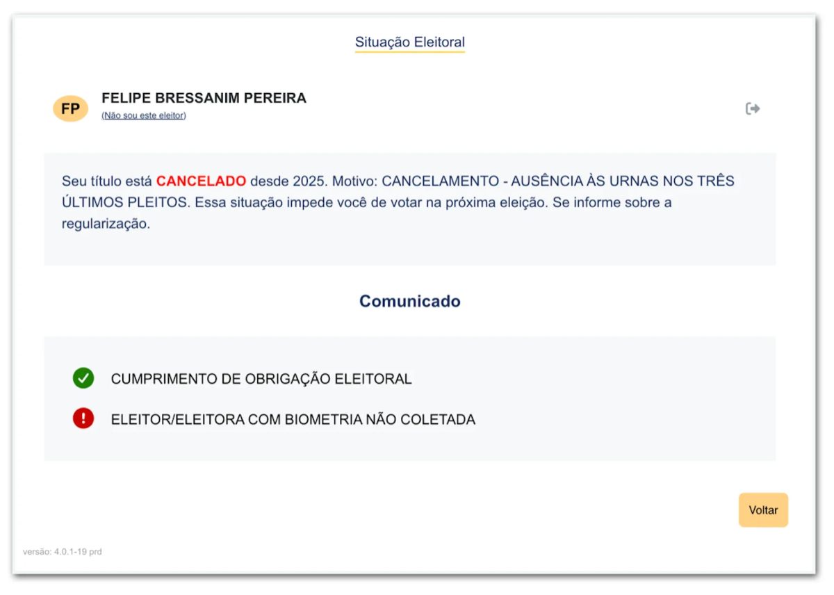 Felca tem título cancelado e não votará do 2º turno das eleições