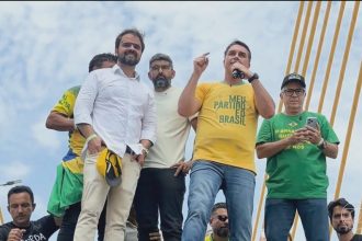Flávio Bolsonaro, candidato do PL à Presidência, faz campanha no Amazonas e no Pará