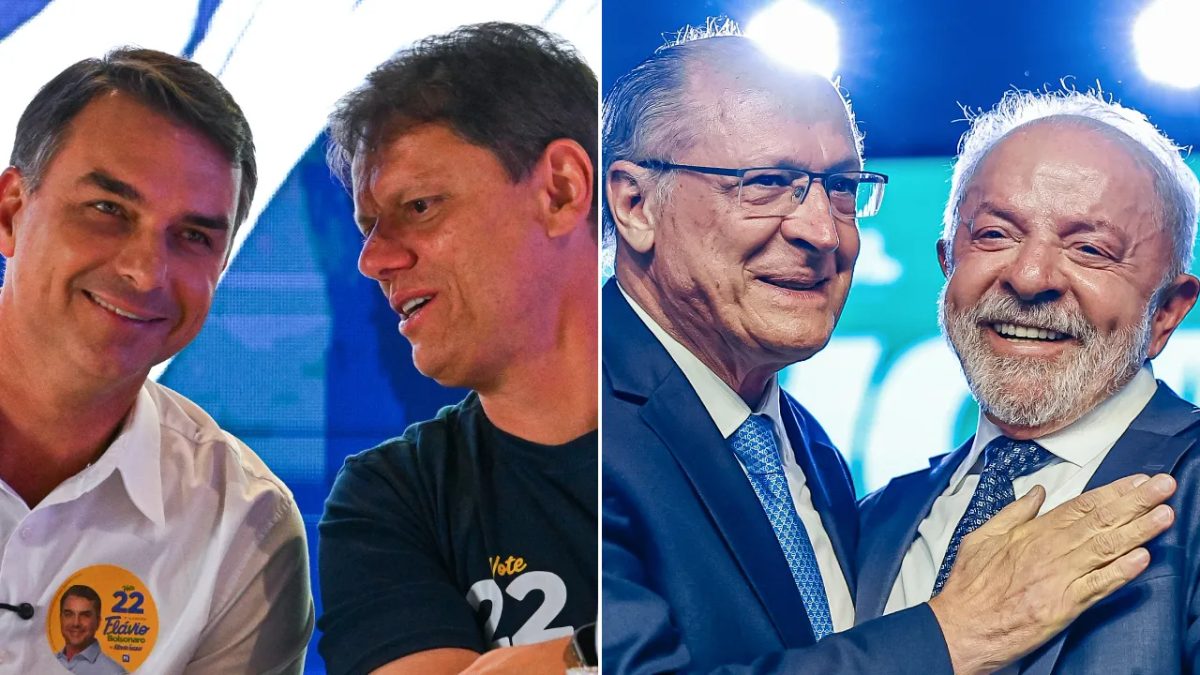 Flávio Bolsonaro e Lula contam com Tarcísio e Alckmin para atrair votos na reta final da campanha