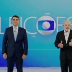 Flávio Bolsonaro e Lula participam do debate da Globo