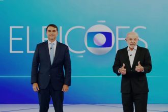 Flávio Bolsonaro e Lula participam do debate da Globo