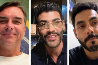 Flávio faz live com Gusttavo Lima e Rodolffo na véspera da eleição