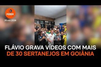 Flávio grava vídeos com mais de 30 sertanejos em Goiânia