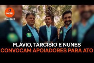 Flávio, Tarcísio e Nunes convocam apoiadores para ato na Paulista