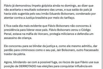 Governistas chamam Flávio de “covarde” e “traidor” após sumiço