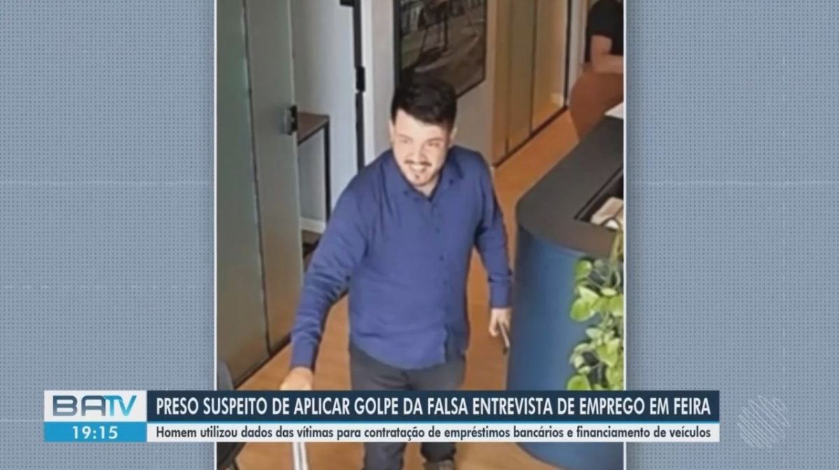 Homem é preso no MS suspeito de aplicar golpe da falsa entrevista de emprego na BA