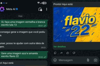 IA da Meta no WhatsApp reluta em criar imagem de campanha de Lula, mas aceita pedidos para Flávio
