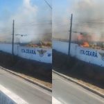 Incêndio atinge vegetação de campus do ITA Ceará