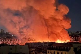 Incêndio destrói mercado coberto mais antigo de Paris