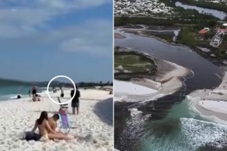 Inea apura abertura entre lagoa e mar que mudou paisagem na Região dos Lagos; banhista diz que brincava de cavar piscina: 'Sem intenção'