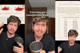 Influenciador do interior de SP viraliza ao ‘desmascarar’ regras absurdas em convites de casamento e festas