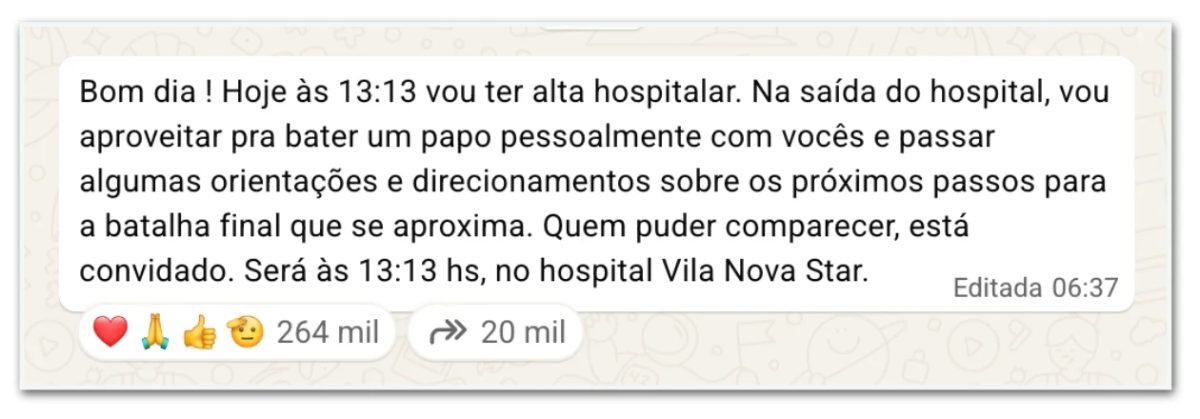 Janones avisa no Exército do Lula que terá alta nesta 3ª feira
