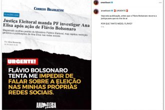 Justiça abre investigação contra Ana Elisa após ação de Flávio