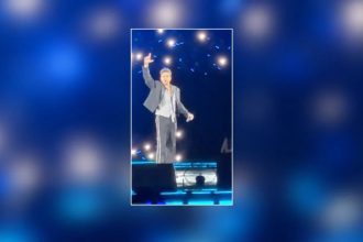 Luan Santana faz o “L” durante show em Brasília