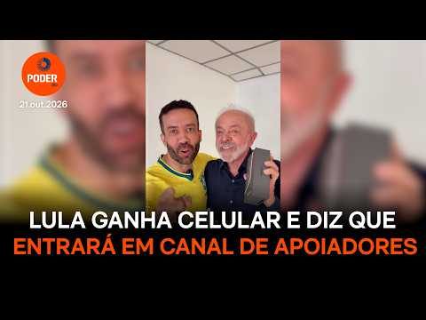 Lula ganha celular e diz que entrará em canal de apoiadores no zap