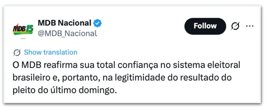 Marinho, TSE e partidos se manifestam sobre carta de Flávio Bolsonaro