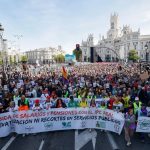 Milhares de pessoas protestam em Madri em defesa das aposentadorias