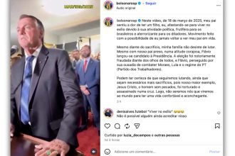 Minha família não desiste de lutar, diz Eduardo sobre vídeo de Bolsonaro