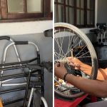 Morador transforma garagem em oficina, reforma e doa cadeiras de rodas no litoral de SP