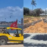 Moradores denunciam construção de muro em acesso à Lagoa do Cauípe, paraíso natural do Ceará, e obra é embargada