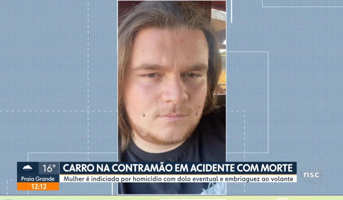 Motorista é indiciada por homicídio após dirigir na contramão por 2 km e matar estudante em Florianópolis