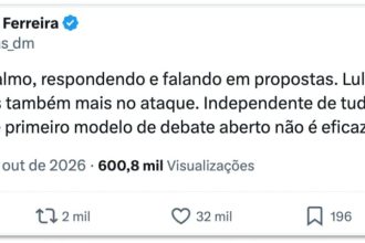 Nikolas critica modelo de debate da “Band”: “Não é eficaz”